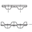 Profile pasów zębatych calowych: XL, L, H, XH